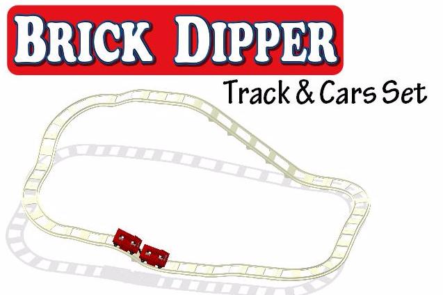 Brick Dipper Track and Cars Roller Coaster BC511 BrickCoaster